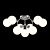 Elegant Glass Orb Ceiling Chandelier 3D model small image 2