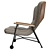 Elegant Shinzo Lounge Chair 3D model small image 3