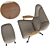 Elegant Shinzo Lounge Chair 3D model small image 5