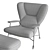 Elegant Shinzo Lounge Chair 3D model small image 7