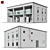 Modern Two-Storey Villa Model 3D model small image 3