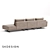 Modern 3-Seater Corner Sofa Zillis 3D model small image 3