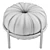 Luxury Leather Round Pouf 3D model small image 1