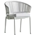 Modern Ivy Dining Chair in Natural 3D model small image 4