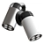 AZIMUT Stainless Steel Black Shower Head 3D model small image 3