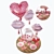 Helium Balloon Set - Celebration Decor 3D model small image 1