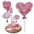 Helium Balloon Set - Celebration Decor 3D model small image 12