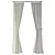 IKEA LENDA 260cm Curtain Set 3D model small image 5