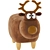 Velvet Reindeer Storage Ottoman 3D model small image 3