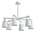 Sleek Nordic Pendant Chandelier 3D model small image 2