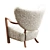 Modern Lounge Chair Upholstered Form 3D model small image 2