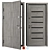 Metal Entry Door Tetris Teddy 3D model small image 1