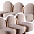 Soft and Sleek Cloudy Sofa 3D model small image 3