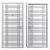 Metal Entry Door M-2 Oak 3D model small image 4