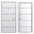 Metal Entry Door M-2 Oak (Bear) 3D model small image 4