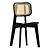 Elegant Abigail Cane Chair 3D model small image 1