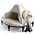 Sophisticated Round MADELEINE Sofa 3D model small image 2