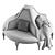 Sophisticated Round MADELEINE Sofa 3D model small image 4