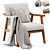 Stylish Saul Armchair with Accessories 3D model small image 1