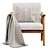 Stylish Saul Armchair with Accessories 3D model small image 5