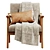 Stylish Saul Armchair with Accessories 3D model small image 6