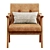 Stylish Saul Armchair with Accessories 3D model small image 7