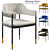 Luxe Velvet Open Back Chair 3D model small image 1