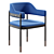 Luxe Velvet Open Back Chair 3D model small image 4