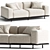 Modern Comfort Arflex Claudine Sofa 3D model small image 1