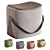 Modern Faux Leather Ottoman Pouf 3D model small image 1