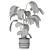 Deluxe Swiss Cheese Plant Pot 3D model small image 4