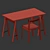 Nordic Linear Table Set 3D model small image 4