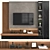 60" TV Modern Wall Set 3D model small image 1