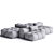 Modern Pixel Sofa by Saba 3D model small image 3