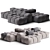 Modern Pixel Sofa by Saba 3D model small image 4