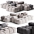 Modern Pixel Sofa by Saba 3D model small image 5