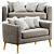 Decato Loveseat: Modern Elegance & Comfort 3D model small image 2