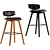 Armen Living Leather Barstool Kit 3D model small image 1