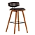 Armen Living Leather Barstool Kit 3D model small image 2