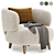Cozy Luisa Fleece Armchair 3D model small image 1