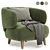 Cozy Luisa Fleece Armchair 3D model small image 2