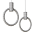 Brass Ring LED Pendant Light 3D model small image 4