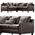 Contemporary Beverly Upholstered L Sectional 3D model small image 3