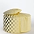 Round Fabric Stool with Cushion 3D model small image 5