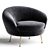 Elegant Giulia Fabric Armchair Ensemble 3D model small image 2