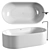 Elegance in Cristalplant: Sabbia Bathtub 3D model small image 1
