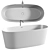 Acquabella VARS Freestanding Oval Bathtub 3D model small image 1