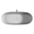 Acquabella VARS Freestanding Oval Bathtub 3D model small image 2