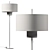 Elegant Fabric Metal Floor Lamp 3D model small image 2