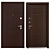 Modern Secure Entry Door Z-21 3D model small image 3